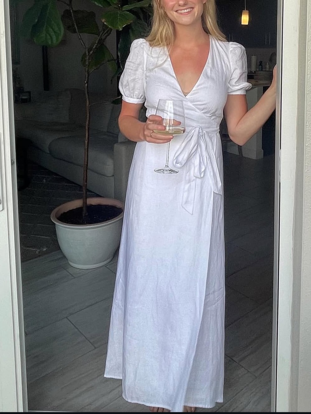 Reformation Weiss Linen Dress in White - Picture 5 of 5